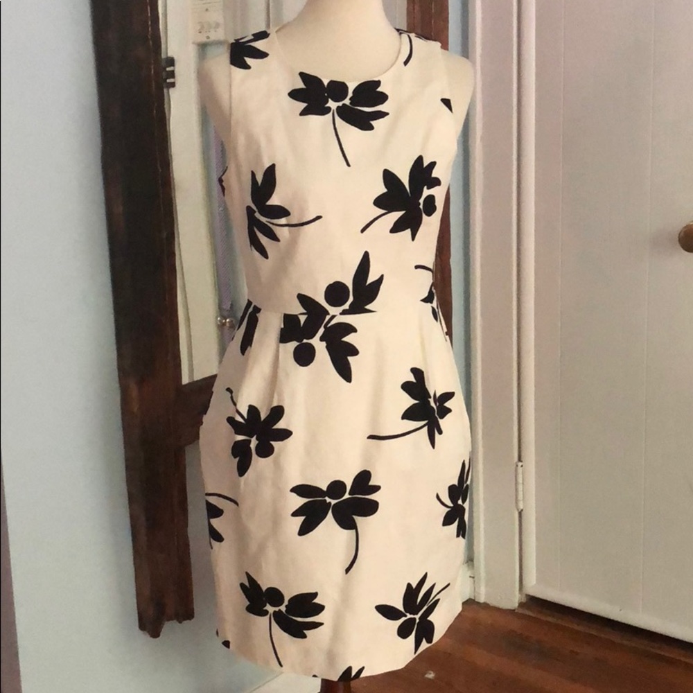 NWT J.CREW Black & White Floral Dress
